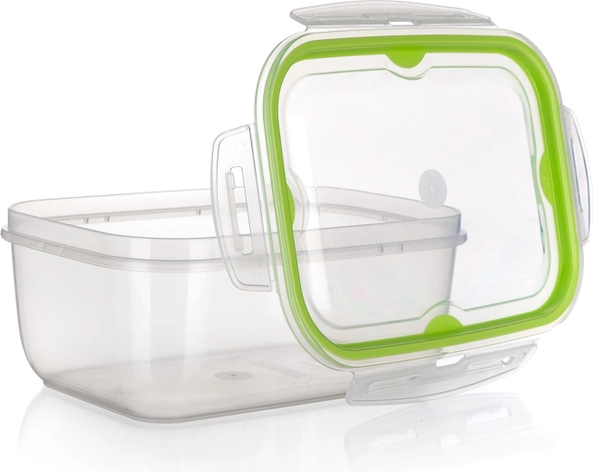 Recipiente de plástico para alimentos Cadenza 4 l con cierre click, transparente