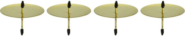 Portavelas para corona de Adviento, dorado, 6 cm (4 uds)