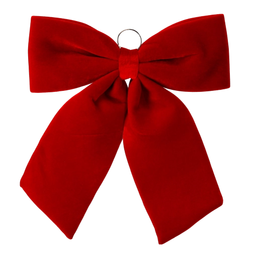 Lazo navideño 60 cm rojo de terciopelo