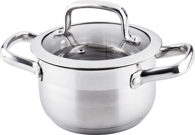 Olla Lamart Prestige con tapa de vidrio de 1,8 l