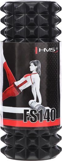 Rodillo de espuma de masaje HMS para liberación miofascial 33 cm, negro