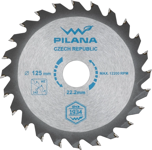 Disco de sierra PILANA SK 5255 WZ 125 × 1,8 × 22,2, 24 dientes