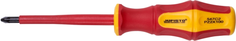 Destornillador de electricista de cruz PZ2 6×100 mm VDE