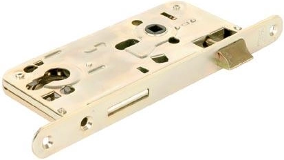 Cerradura de embutir de seguridad para cilindro K102, 90/80, reversible (derecha/izquierda), zinc blanco