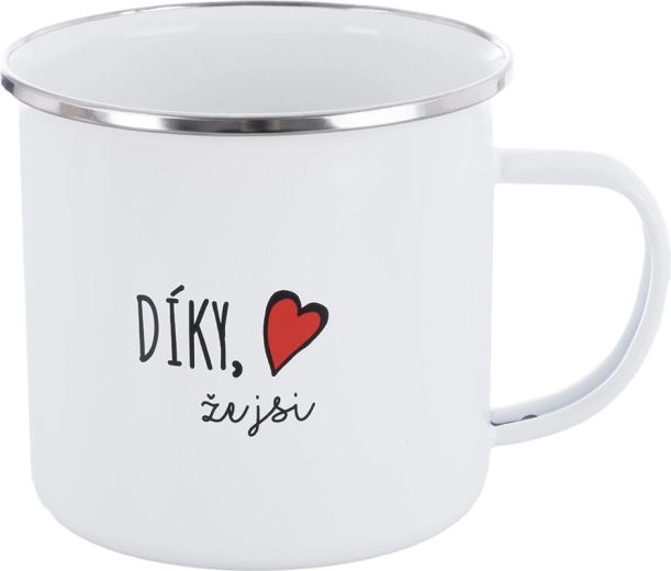 Taza esmaltada «Gracias por ser tú» de 0,57 l