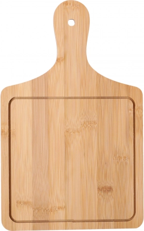 Tabla de madera para pizza pequeña cuadrada