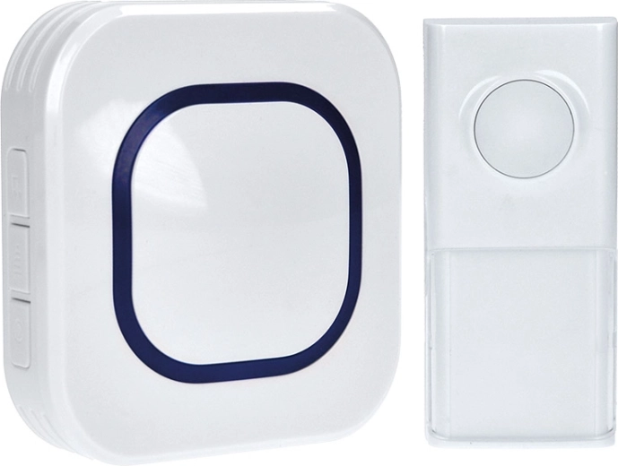 Timbre inalámbrico Solight para enchufe con alcance de 250 m, blanco