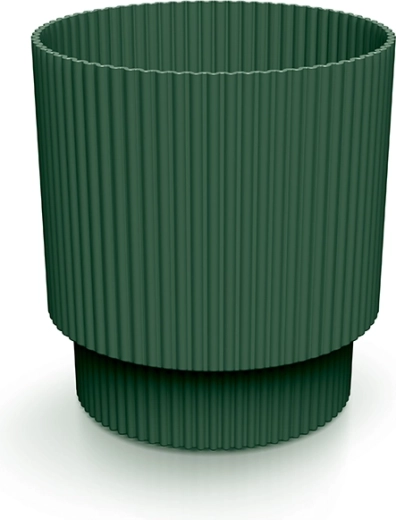 Maceta Milly 12,8 cm verde oscuro – maceta de plástico moderna para flores