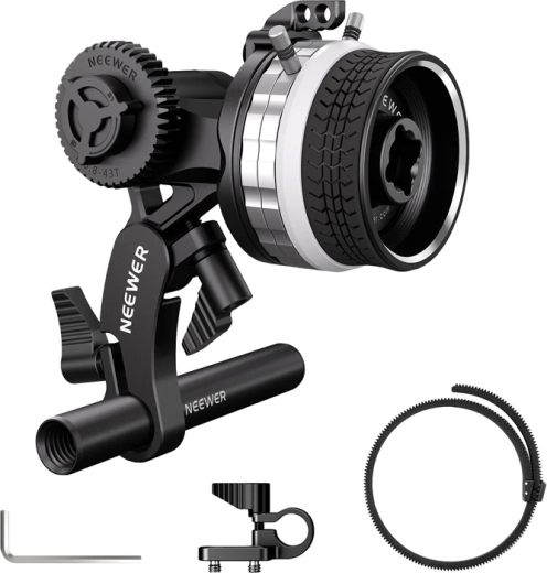 Neewer mini follow focus PG001 con topes A/B