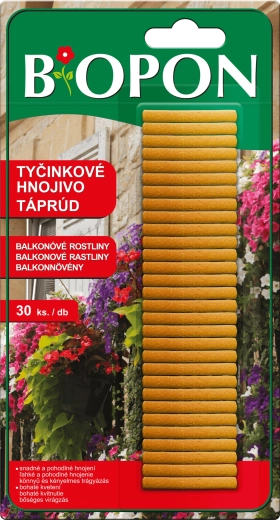 Fertilizante en barritas BOPON para plantas de balcón, 30 uds.