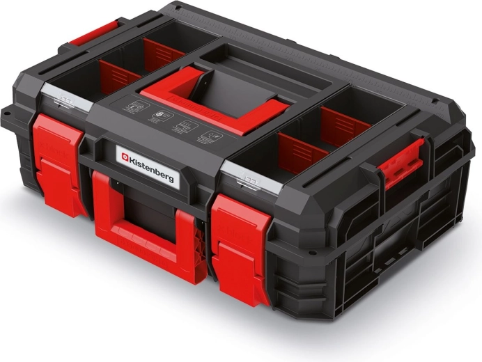 Maletín para herramientas KISTENBERG X-Block 546 × 380 × 194 mm, negro