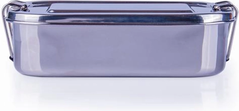 Recipiente de acero inoxidable para alimentos Tiffin con acabado brillante de 1 l