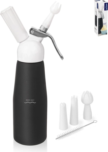 Sifón para nata Orion negro, 680 ml