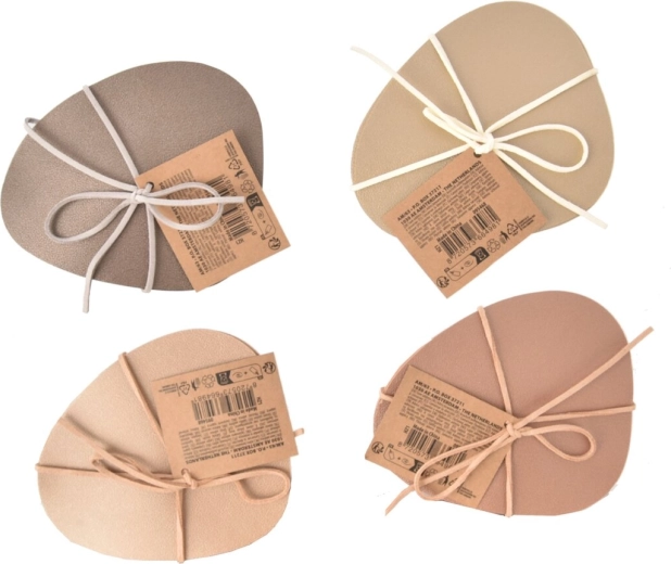 Posavasos de plástico UH con aspecto metálico 13 × 11 cm, set de 4 uds. (mix de colores)