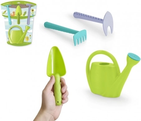 Set de herramientas de jardinería de plástico para niños, 4 piezas