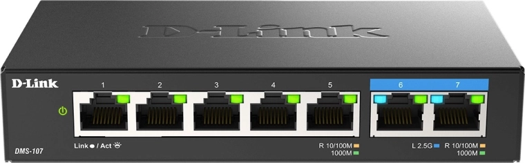 D-Link DMS-107/E Conmutador de sobremesa 2.5G multigigabit de 7 puertos