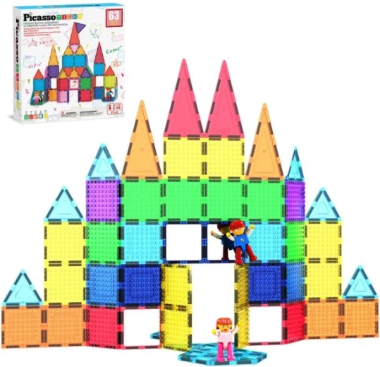 Picasso juego de construcción magnético de 63 piezas