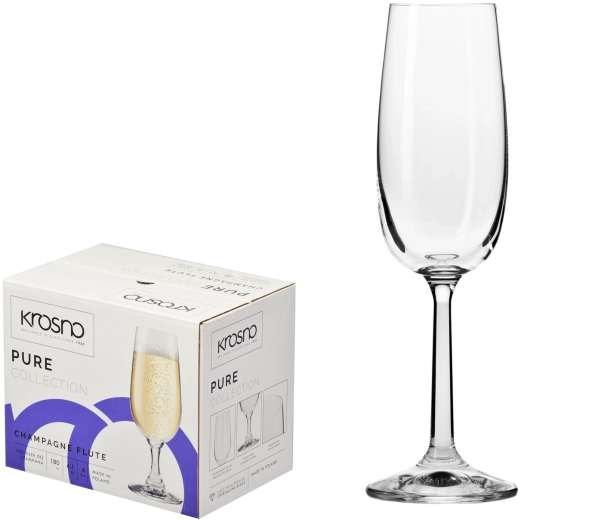 Juego de copas para champán PURE Krosno 170 ml, 6 uds
