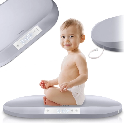 Báscula electrónica para bebés Nukido de alta precisión con cinta métrica