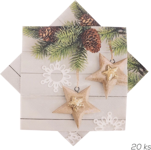 Servilletas de papel con motivo de estrellas 33 × 33 cm 20 uds
