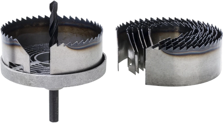 Juego de sierras de corona de 2" para madera y yeso laminado, 7 piezas