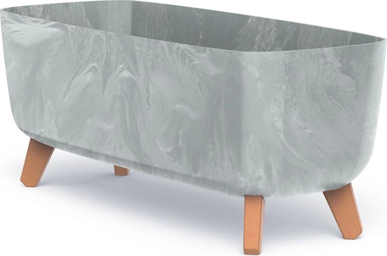 Macetero Gracia Case efecto hormigón 58 cm, gris