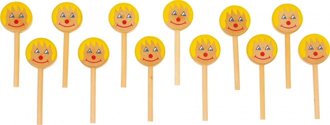 Cucharitas de madera alegres 12 uds