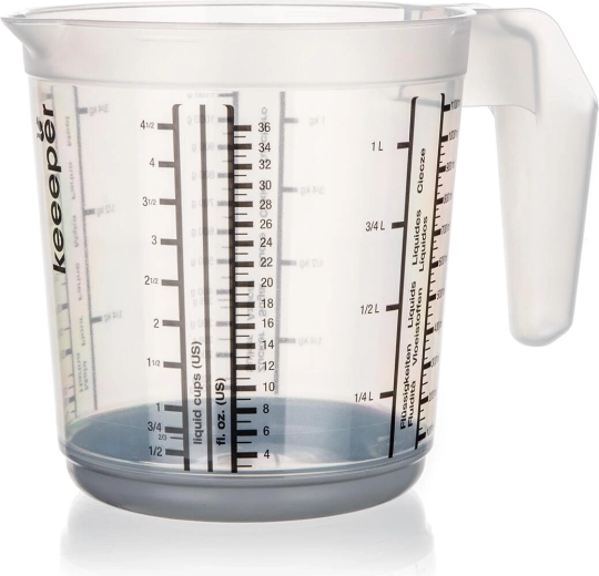 Jarra medidora de cocina 1 l transparente