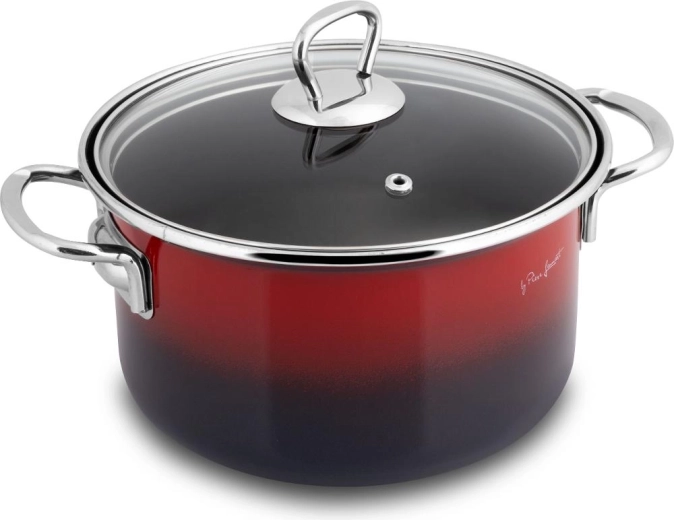 Cacerola esmaltada Lamart con tapa de 18 cm