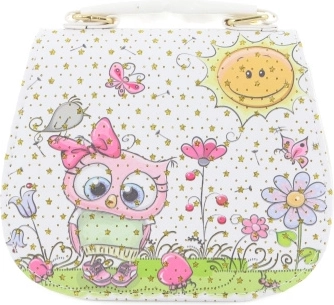 Bolso infantil con búho blanco