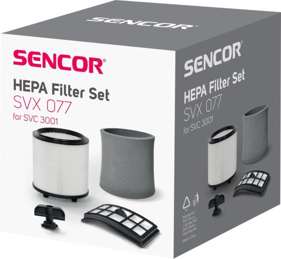 Juego de filtros de repuesto Sencor para aspiradora SVC 3001
