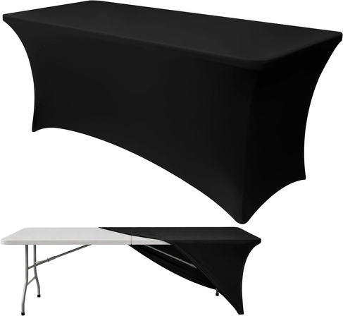 Funda elástica para mesa de banquete 183 × 75 × 75 cm RUHHY – negra