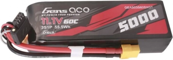 Batería LiPo Gens Ace G-Tech 5000 mAh 11,1 V 60C 3S con conector XT60