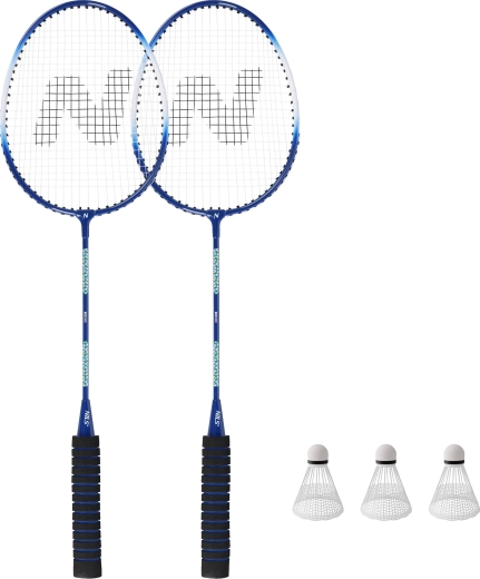 Set de raquetas de bádminton NILS NRZ2052 – 2 raquetas, 3 volantes y funda