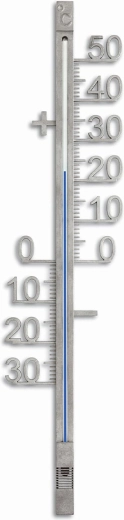 Termómetro exterior metálico 42,8 cm – plateado
