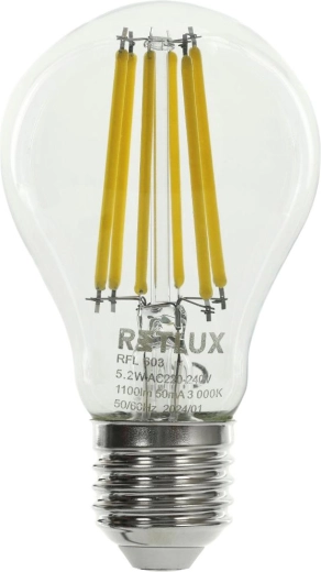 Bombilla LED de filamento RETLUX A60 E27 5,2 W 1100 lm 3000 K