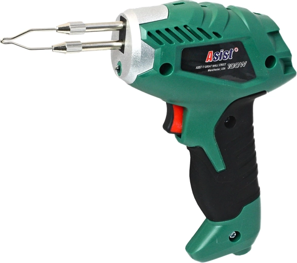 Soldador tipo pistola 100 W en maletín con accesorios ASIST
