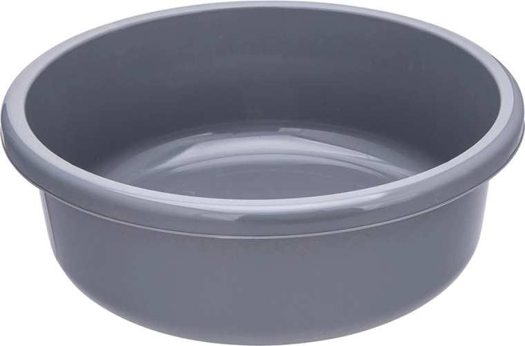 Cuenco redondo de plástico 13,5 l gris