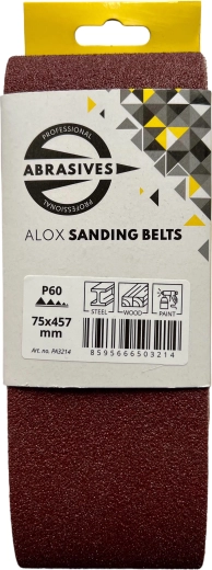 Bandas de lija para lijadoras de banda 75 × 457 mm, grano 100 (3 uds.)