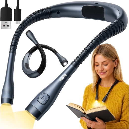Lámpara LED de cuello Izoxis para lectura con carga USB‑C