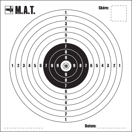 Dianas de papel 14 × 14 cm (100 uds) M.A.T.
