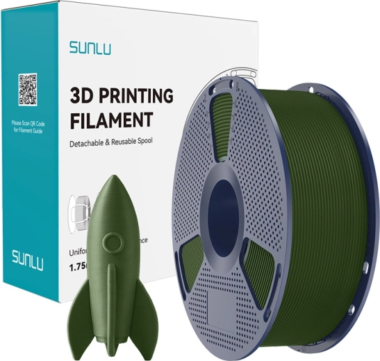 Filamento Sunlu PLA High‑Speed oliva