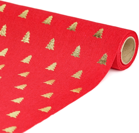 Camino de mesa navideño con árbol de Navidad 180 × 28 cm