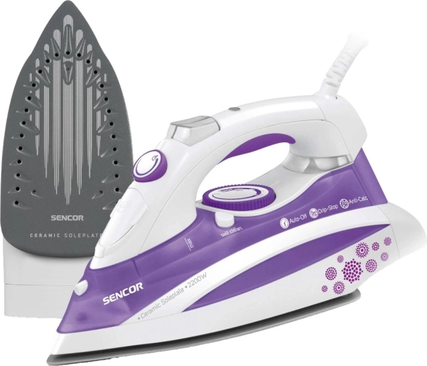 Plancha de vapor Sencor con suela de cerámica