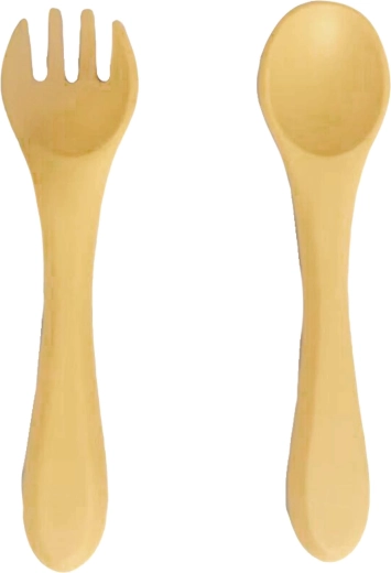 Cubiertos infantiles de silicona Kitchisimo Baby, set de 2 uds