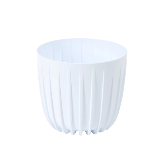 Maceta baja Mira 180 blanca