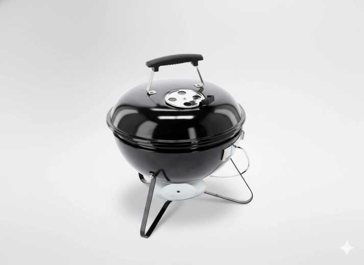 Parrilla de carbón portátil tipo kettle con tapa 37 cm