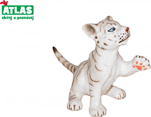 Figura de cachorro de tigre blanco