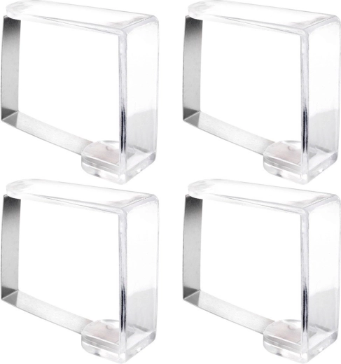 Pinza para mantel de acero inoxidable y plástico 45 × 45 mm, 4 uds