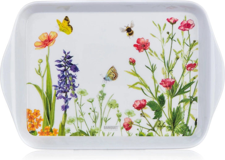 Bandeja de melamina Meadow 21 × 14 cm, blanca